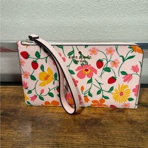 Kate Spade Pink Floral Wristlet